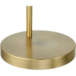 360 Lighting Cora Modern Arc Floor Lamp Standing 72" Tall Brass Metal White Linen Drum Shade Decor For Living Room Reading Bedroom Office House Home -360 Lighting Outlet Store GUEST aae12020 7020 479b 9bd4 e0f3535b194b