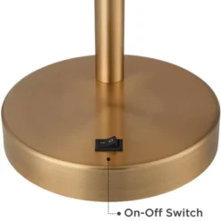 360 Lighting Industrial Modern Desk Lamp With USB And AC Power Outlet 23.5" High Antique Brass Metal For Living Room Bedroom House Bedside -360 Lighting Outlet Store GUEST acbaaffd bdf8 48ca 85cc 4a43cb706170