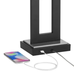 360 Lighting Neil Modern Rustic Table Lamp 26" High Black Metal With USB Charging Port White Rectangular Shade For Bedroom Living Room Bedside Desk 10 360 Lighting Neil Modern Rustic Table Lamp 26" High Black Metal With USB Charging Port White Rectangular Shade For Bedroom Living Room Bedside Desk -360 Lighting Outlet Store GUEST b0a9cf55 987a 4710 b715 8265d4b75ac5