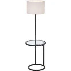 360 Lighting Modern Floor Lamp With Table Glass 62" Tall Black White Fabric Drum Shade For Living Room Reading Bedroom Office 12 360 Lighting Modern Floor Lamp With Table Glass 62" Tall Black White Fabric Drum Shade For Living Room Reading Bedroom Office -360 Lighting Outlet Store GUEST b9473e7c d3a7 4de8 ac98 85f77be2e3fa