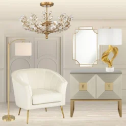 360 Lighting Modern Downbridge Floor Lamp 61 1/2" Tall Warm Gold Metal Off-White Linen Drum Shade For Living Room Reading Bedroom 14 360 Lighting Modern Downbridge Floor Lamp 61 1/2" Tall Warm Gold Metal Off-White Linen Drum Shade For Living Room Reading Bedroom -360 Lighting Outlet Store GUEST bdb621a2 4421 4264 89f4 bd59390d7e6e