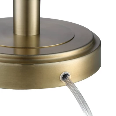 360 Lighting Camile Modern Table Lamps 25" High Set Of 2 Brass Metal With USB Charging Port Oatmeal Drum Shade For Bedroom Living Room Bedside Desk 5 360 Lighting Camile Modern Table Lamps 25" High Set Of 2 Brass Metal With USB Charging Port Oatmeal Drum Shade For Bedroom Living Room Bedside Desk - Image 5