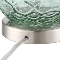 360 Lighting Julia 26 3/8" Tall Modern Coastal Table Lamps Set Of 2 Seafoam Green Glass Living Room Bedroom Bedside Nightstand House Off-White Shade -360 Lighting Outlet Store GUEST c368df45 5232 4e2b b691 f4d677b16b69