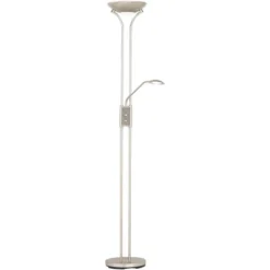 360 Lighting Canby Modern Torchiere Floor Lamp With Side Light 72" Tall Brushed Nickel Dimmable LED For Living Room Reading Bedroom Office House Home -360 Lighting Outlet Store GUEST c3f83b68 62e3 4da4 bc71 d3c5a995e229
