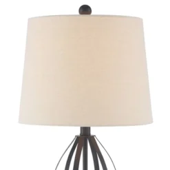 360 Lighting Grant Rustic Industrial Table Lamps 26 1/2" High Set Of 2 Bronze Metal Cage Taupe Drum Shade For Bedroom Living Room Bedside Nightstand -360 Lighting Outlet Store GUEST c98072f7 9314 48a5 9f40 1814eaf61af0