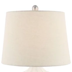 360 Lighting Ellen 21" High Sculptured Small Mid Century Modern Coastal Accent Table Lamp White Ceramic Single Living Room Bedroom Bedside Nightstand -360 Lighting Outlet Store GUEST cb12c2d0 0e18 4b78 806a 3099ae6635b1