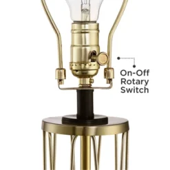 360 Lighting Nathan Modern Table Lamps 25 1/2" High Set Of 2 Gold Metal With USB Charging Ports White Drum Shade For Bedroom Living Room Home Desk -360 Lighting Outlet Store GUEST d0ab47d9 9423 4dea a417 4eb7961b154a