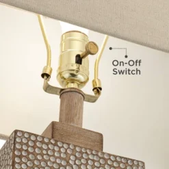 360 Lighting Caldwell Rustic Farmhouse Table Lamps 26 3/4" High Set Of 2 Earth Tone Hammered Oatmeal Fabric Rectangular Shade For Bedroom Living Room -360 Lighting Outlet Store GUEST d350a205 05fc 420e b13b 0eaeb50eb85f