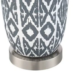 360 Lighting Modern Accent Table Lamps 23 1/2" High Set Of 2 White Gray Ceramic White Fabric Drum Shade Decor For Bedroom Living Room 9 360 Lighting Modern Accent Table Lamps 23 1/2" High Set Of 2 White Gray Ceramic White Fabric Drum Shade Decor For Bedroom Living Room -360 Lighting Outlet Store GUEST d905bd9e 37e4 4a25 abca 9811923c5000