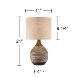 360 Lighting Emma Modern Mid Century Accent Table Lamp 21" High Wood Brown Ceramic Oatmeal Drum Shade For Bedroom Living Room Bedside Nightstand Home 14 360 Lighting Emma Modern Mid Century Accent Table Lamp 21" High Wood Brown Ceramic Oatmeal Drum Shade For Bedroom Living Room Bedside Nightstand Home -360 Lighting Outlet Store GUEST e753cd3b 896b 4325 b6ea d08bca2c9a6c