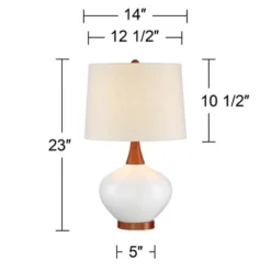 360 Lighting Modern Table Lamp With USB Charging Port 23" High Ivory Ceramic Off-White Drum Shade For Living Room Desk Bedroom House 15 360 Lighting Modern Table Lamp With USB Charging Port 23" High Ivory Ceramic Off-White Drum Shade For Living Room Desk Bedroom House -360 Lighting Outlet Store GUEST e83f21b8 02df 413a bcaa b60de96f1854