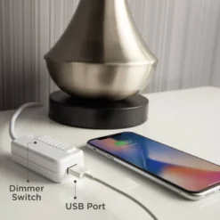 360 Lighting Modern Table Lamp With USB Charging Port 23" High Ivory Ceramic Off-White Drum Shade For Living Room Desk Bedroom House 13 360 Lighting Modern Table Lamp With USB Charging Port 23" High Ivory Ceramic Off-White Drum Shade For Living Room Desk Bedroom House -360 Lighting Outlet Store GUEST ebc0f417 de2e 4349 b9ed c3ead5843cdf 3