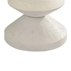 360 Lighting Modern Table Lamps 24 1/2" High Set Of 2 White Sculpture Fabric Cone Shade For Bedroom Living Room House Home Bedside Nightstand Office -360 Lighting Outlet Store GUEST ebe69f9e 4681 49d4 bfa8 976fb99da4a3