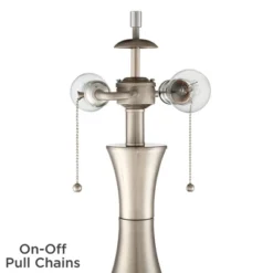 360 Lighting Simon Modern Accent Table Lamps Set Of 2 21" High Silver With USB Charging Port White Glass Dome Shade For Bedroom Living Room House Desk -360 Lighting Outlet Store GUEST f0a6a726 2d99 4245 94ae edbceb984af2