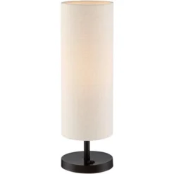 360 Lighting Heyburn Modern Accent Table Lamps 20" High Set Of 2 Bronze With USB And AC Power Outlet In Base Oatmeal Cylinder Shade For Bedroom Desk -360 Lighting Outlet Store GUEST f1189276 6e52 4c63 a703 b617274caf0b