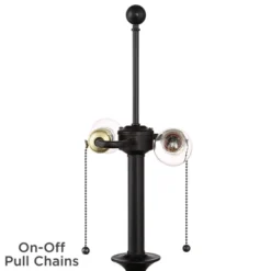 360 Lighting Spenser Retro Art Deco 58" Tall Floor Lamp Oiled Bronze Brown Beige Fabric Pleated Empire Shade For Living Room Bedroom House -360 Lighting Outlet Store GUEST f22e1776 df48 4af0 a4a8 6be622cd9dd7