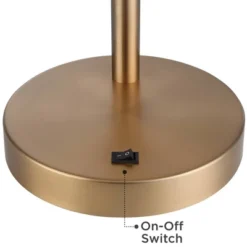 360 Lighting Colborne Modern Mid Century Desk Table Lamp 28" Tall Antique Brass Black With USB Charging Port LED For Bedroom Living Room Bedside Kids -360 Lighting Outlet Store GUEST f632bc08 3a1e 47c8 a575 c6a7d63f53d3