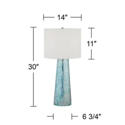 360 Lighting Marcus Modern Table Lamps 30" Tall Set Of 2 Mercury Glass Column White Drum Shade For Bedroom Living Room Bedside Nightstand Office Home -360 Lighting Outlet Store GUEST f6aeba52 6c2c 42c5 8e8a 68c5b9d03f8e