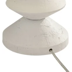 360 Lighting Modern Table Lamps 24 1/2" High Set Of 2 White Sculpture Fabric Cone Shade For Bedroom Living Room House Home Bedside Nightstand Office -360 Lighting Outlet Store GUEST ffbd9319 2e83 4110 bc68 f6c7c9459da3